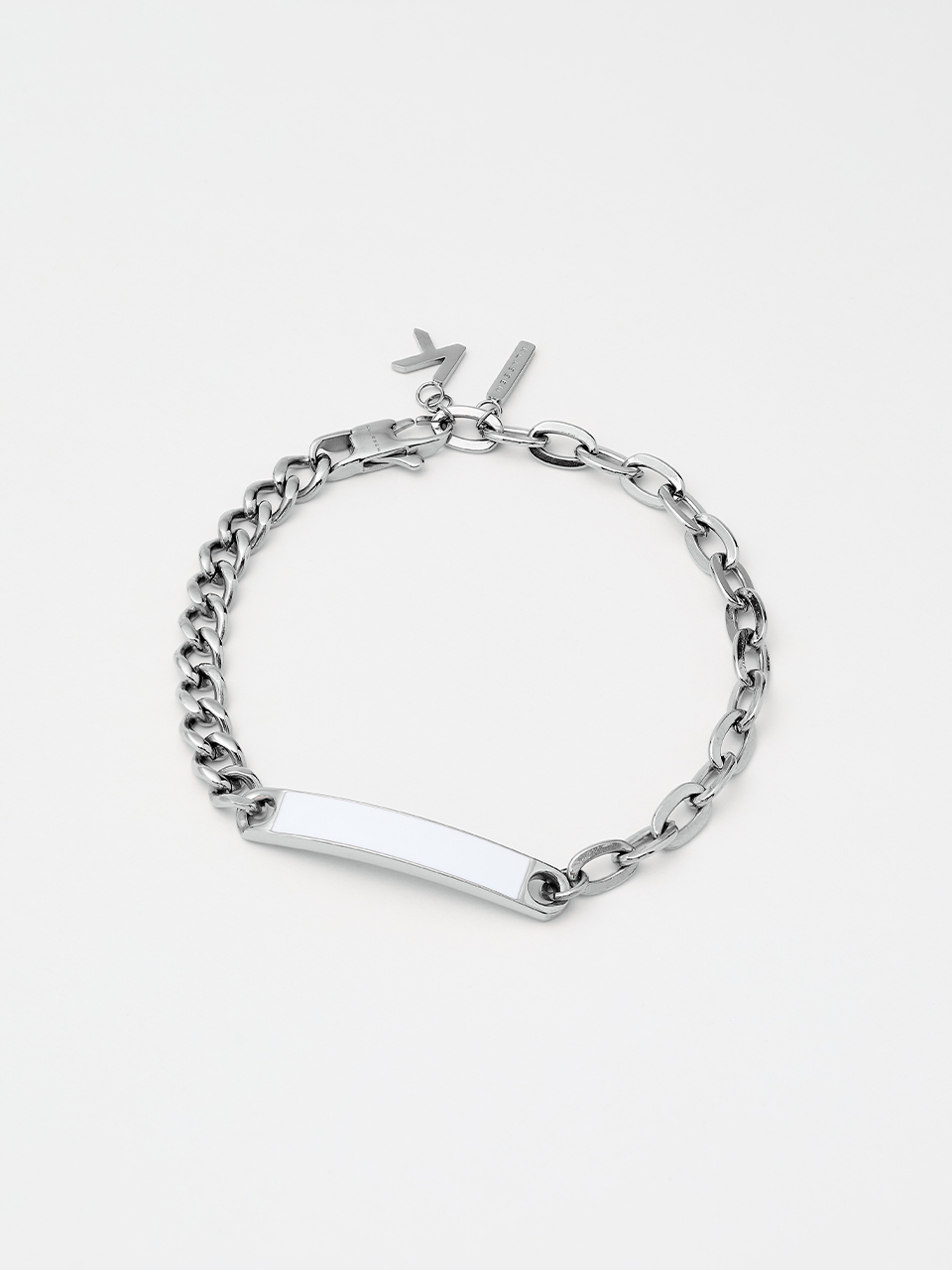 클라쎄14 Duality Chain2chain Bracelet Silver&amp;White Enamel JDB21SW001M