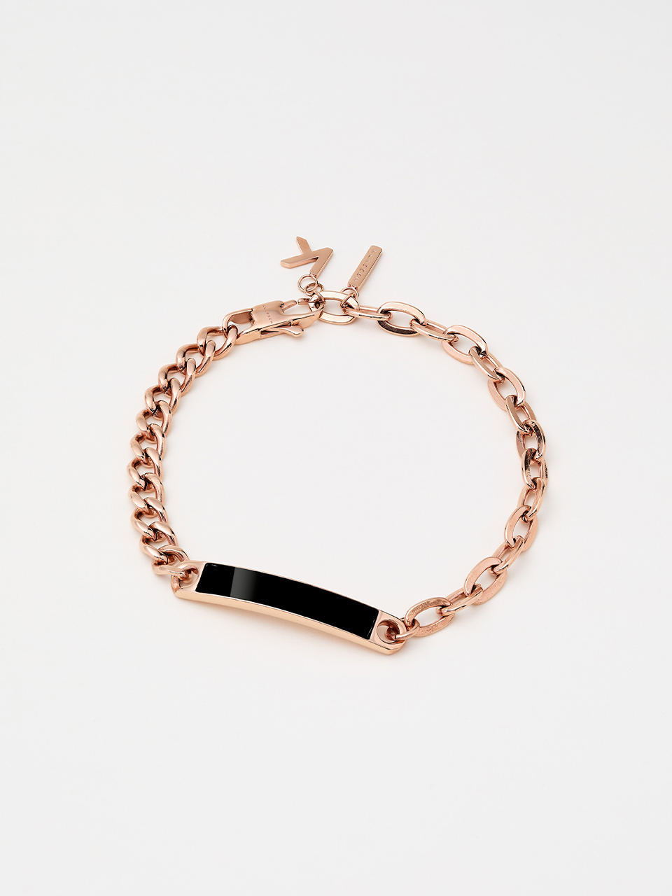 클라쎄14 Duality Chain2chain Bracelet RG&amp;Black Enamel JDB21RB001M
