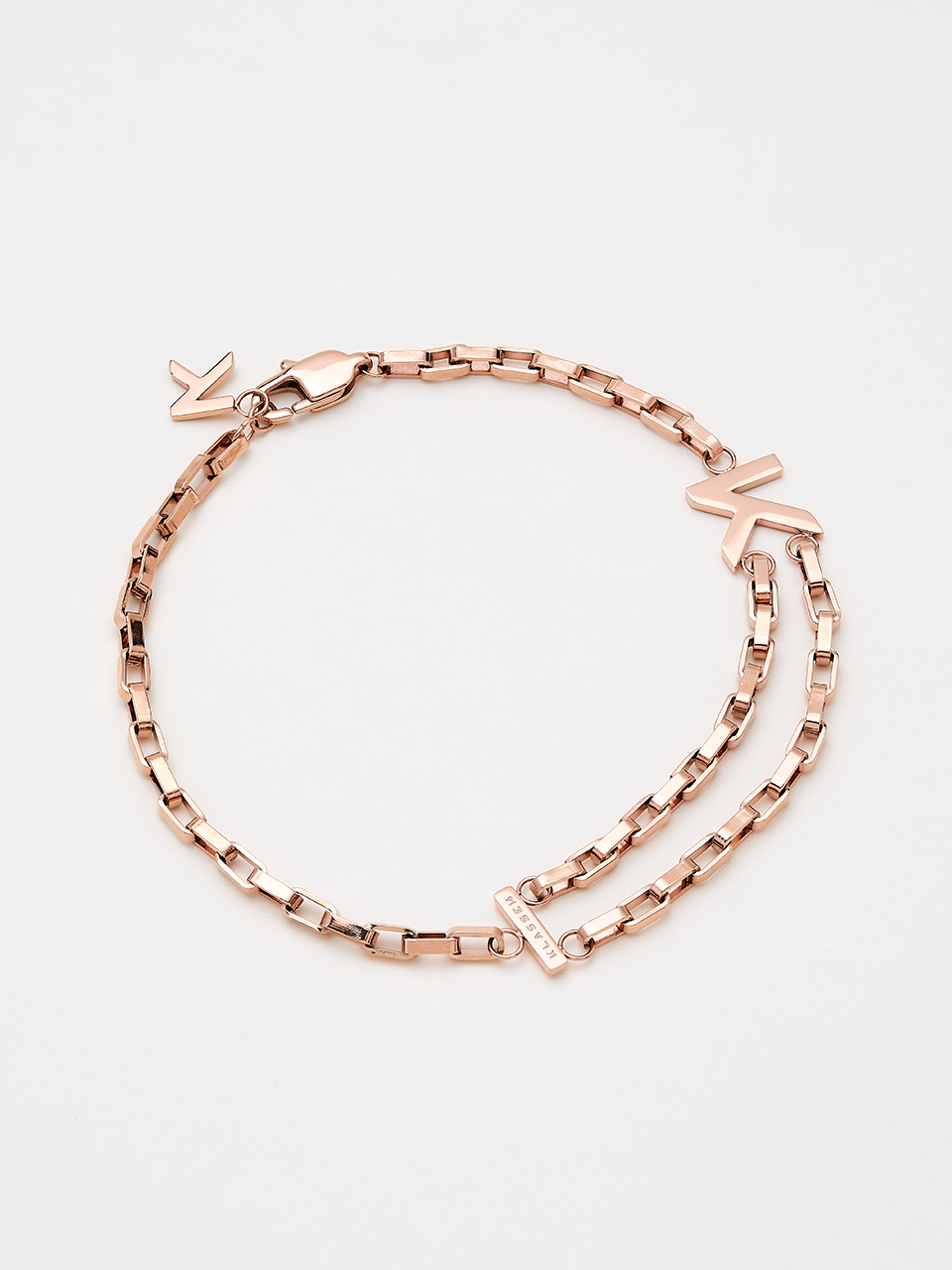 클라쎄14 Duality Double Chain Bracelet Rose Gold JDB21RG001M