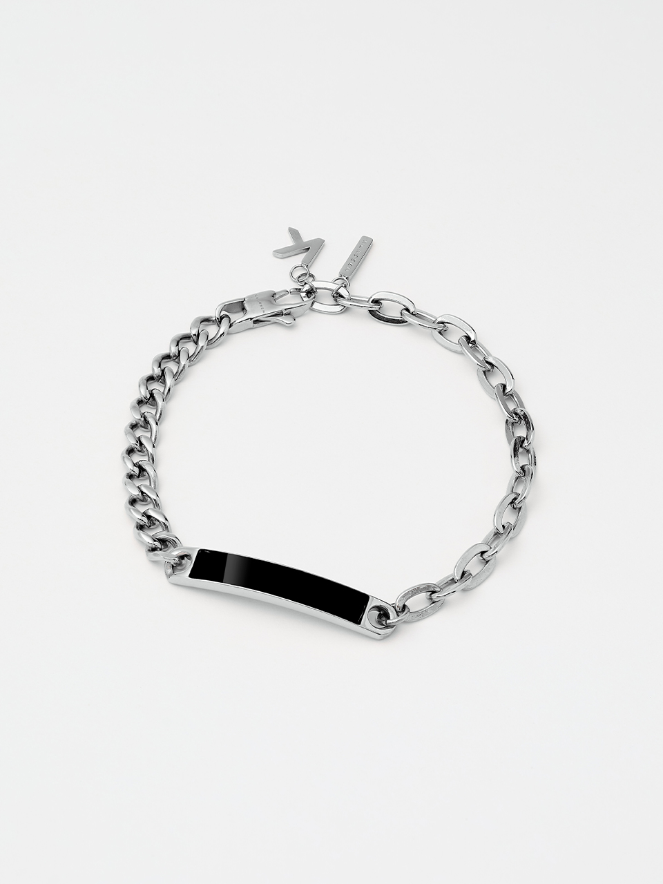 클라쎄14 Duality Chain2chain Bracelet Silver&amp;Black Enamel JDB21SB001M